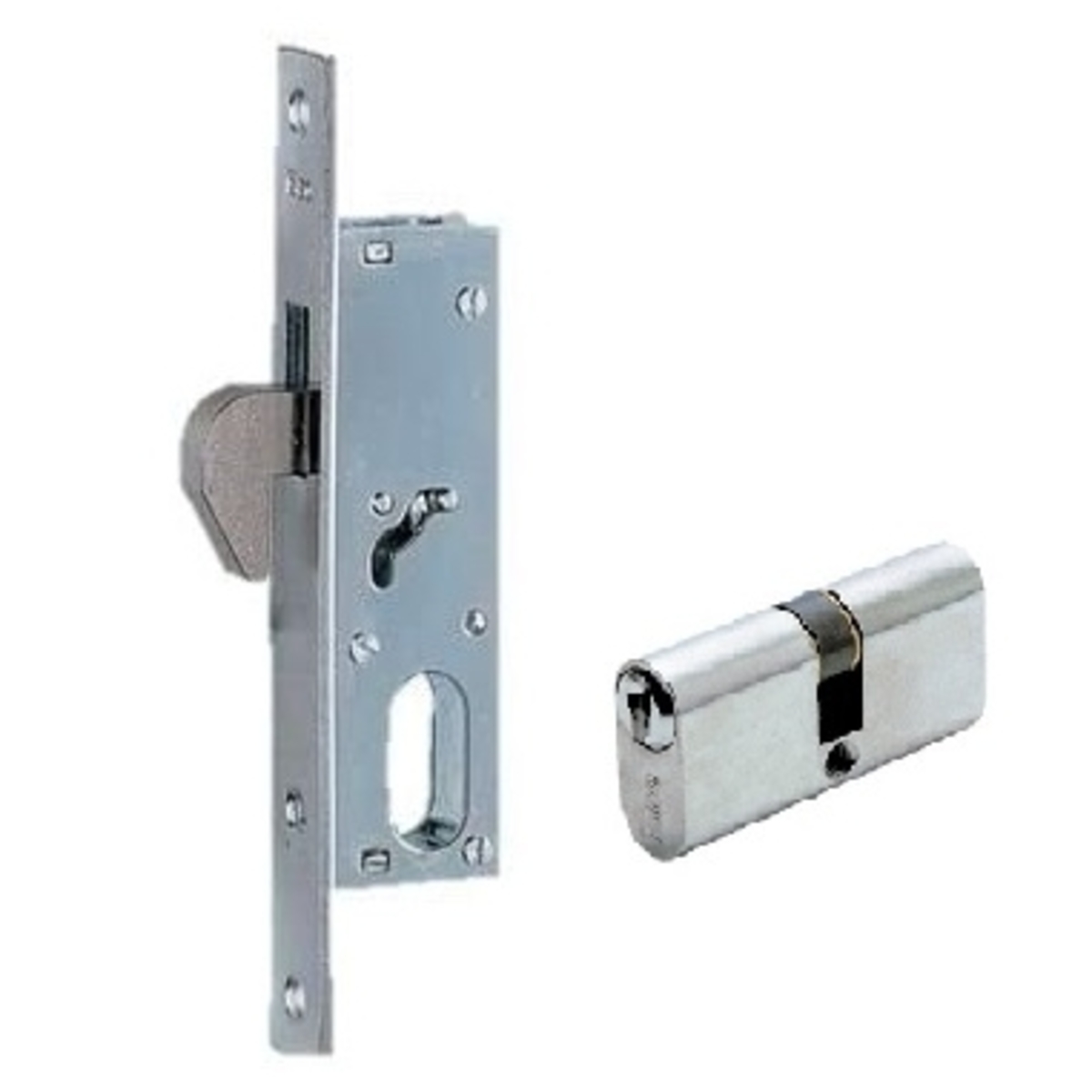 Hook Lock For Metal Frame With Oval Cylinder
