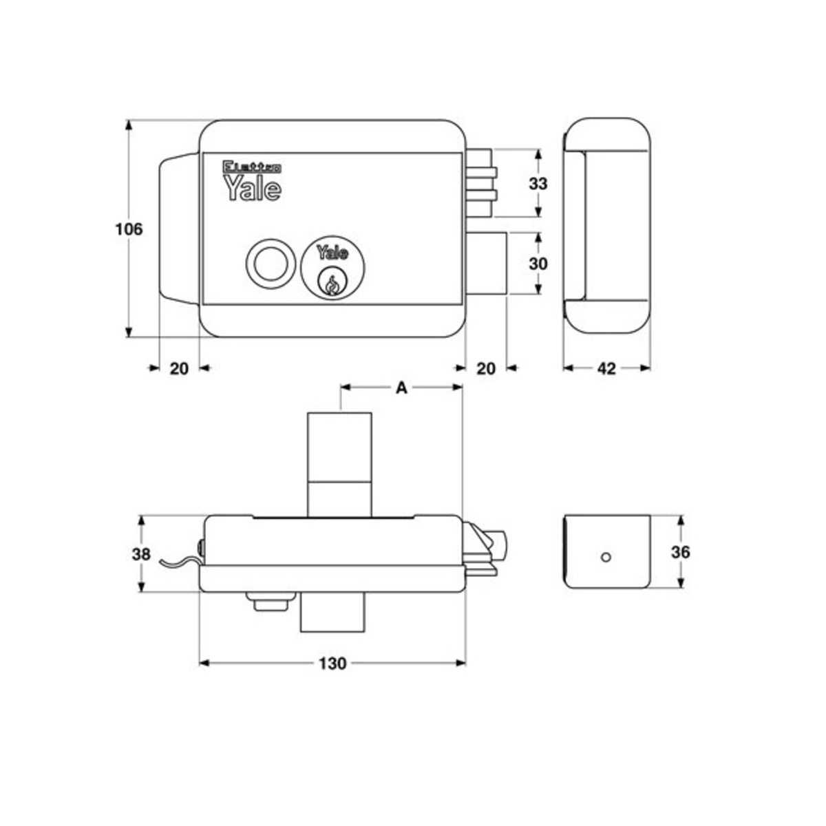 Yale 68800 Electric Rim Locks for Gates Door Hardware Suppliers