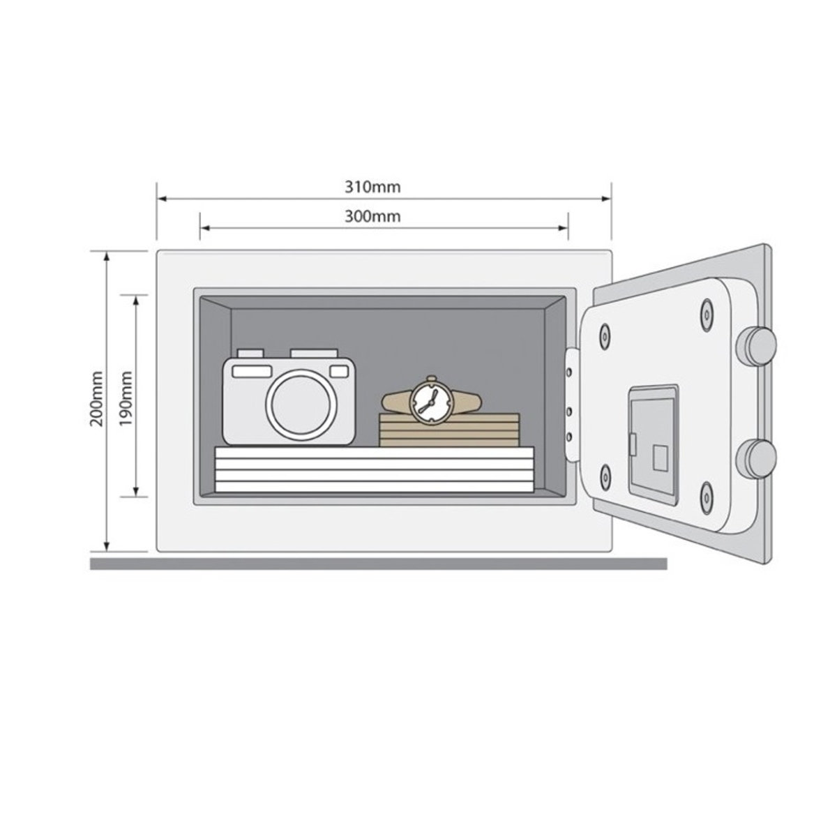 Yale YSV/200/DB1 Value Compact Safe Security Hardware