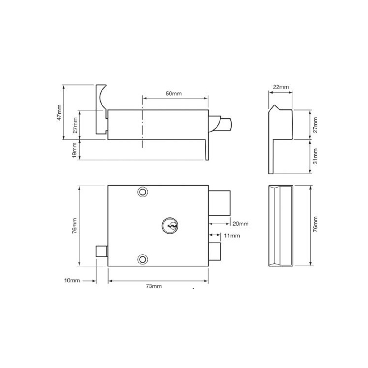 Union 1334 Narrow Stile Drawback Lock Suppliers Dealers